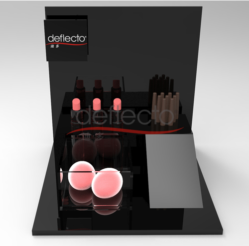 粉色app-黑色亚克力化妆品展示架